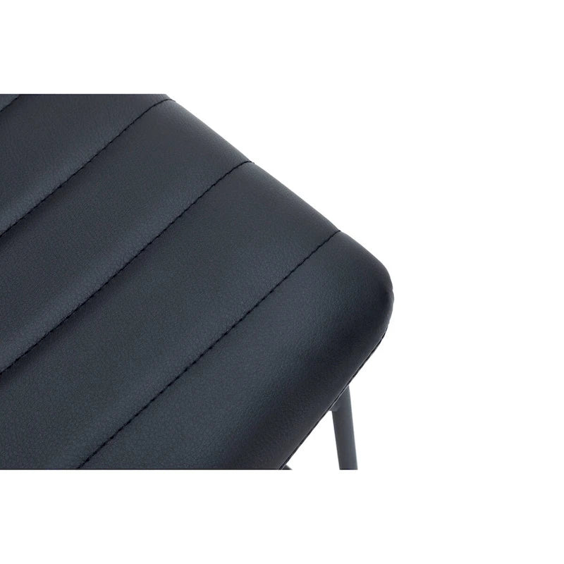 Sedia da ufficio in similpelle e poliestere con base in acciaio inossidabile