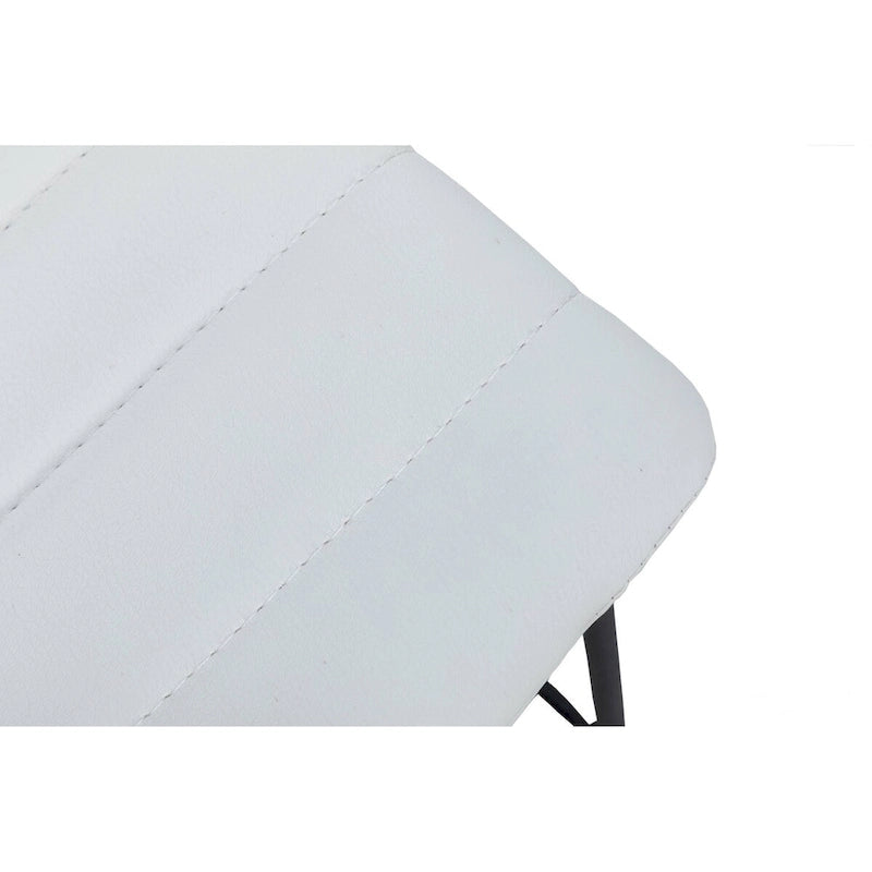 Sedia da ufficio in similpelle e poliestere con base in acciaio inossidabile